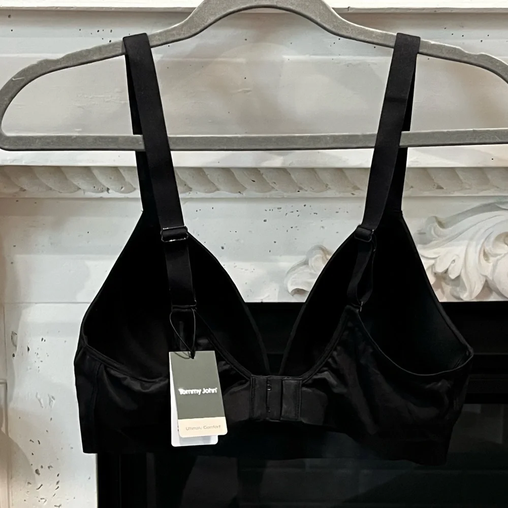 🆕 Tommy John Ultimate Comfort T-Shirt Black Bra